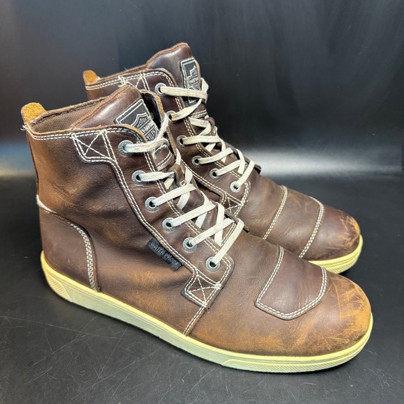 Harley Davidson Steinman Waterproof Leather Motorcycle Riding Shoes Mens US 10.5 - Picture 1 of 6